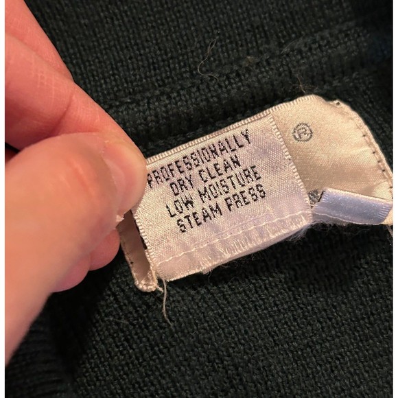 80s Nils Wool Blend Ski Sweater size M Collared Button Front Ribbed Bottom - Picture 7 of 7